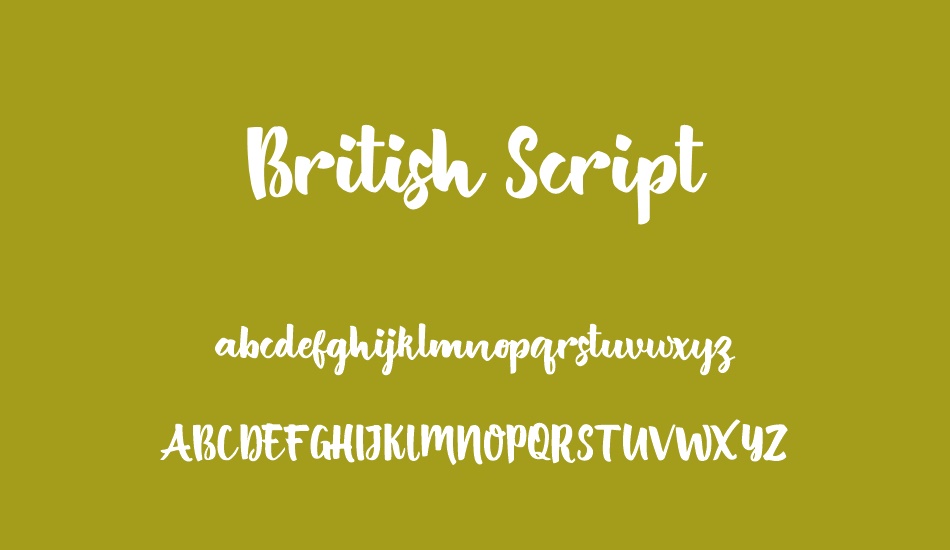 British Script font