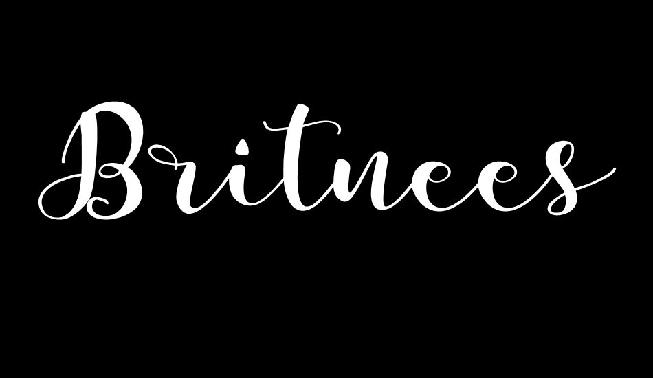 Britnees Script font big