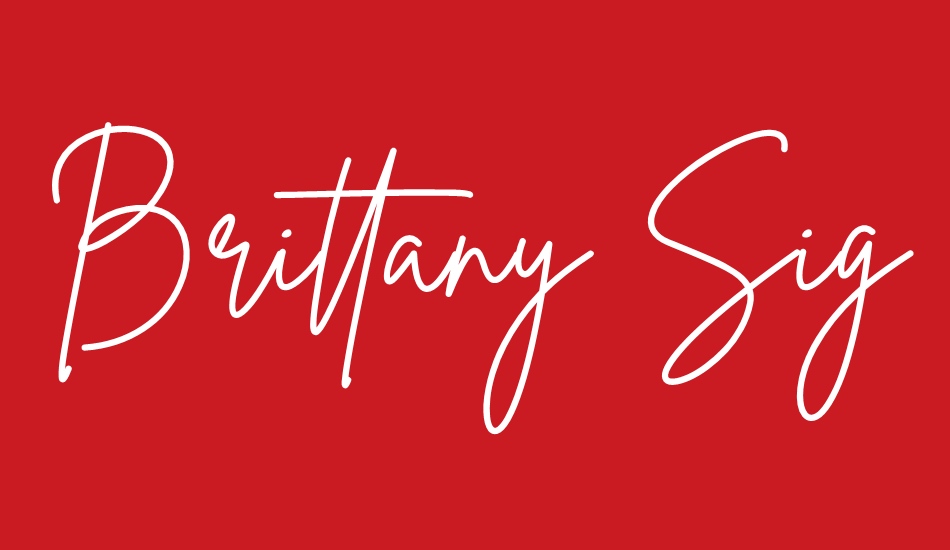 Brittany Signature font big