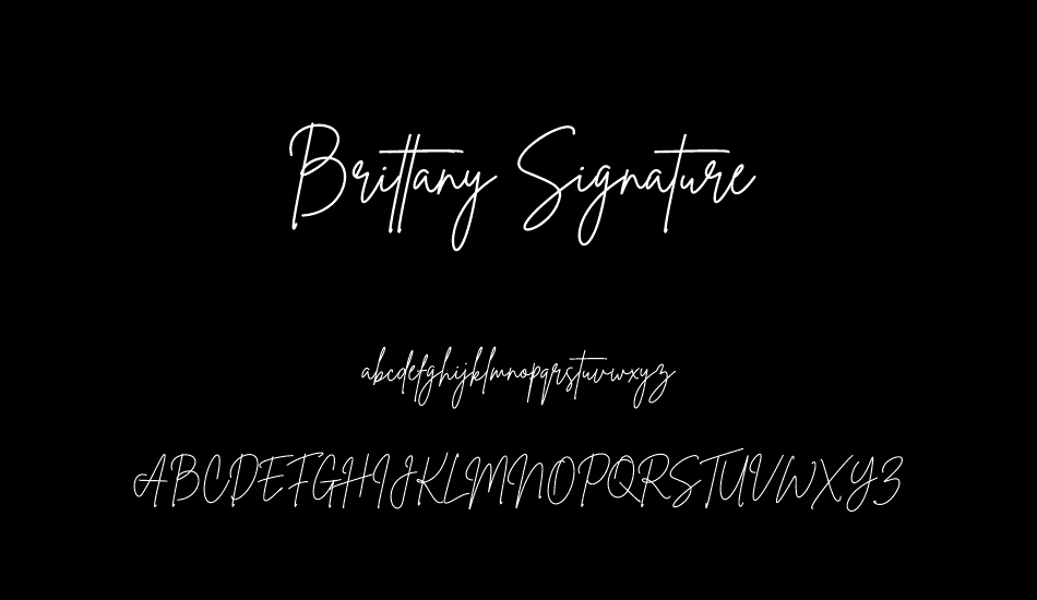 Brittany Signature font