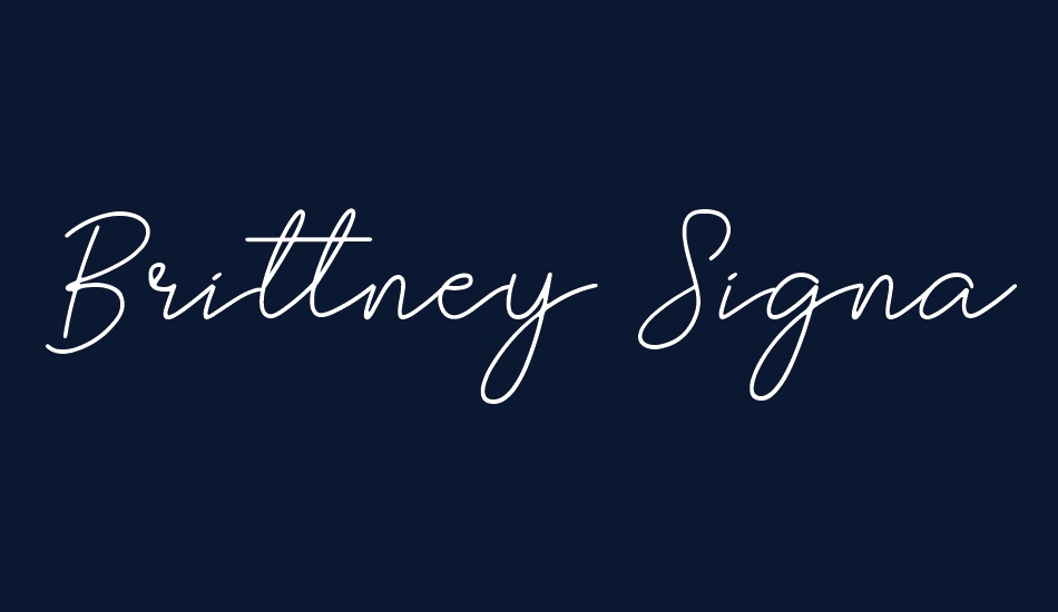 Brittney Signature font big