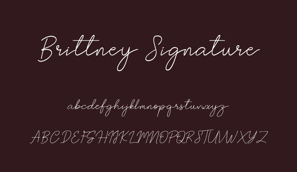 Brittney Signature font