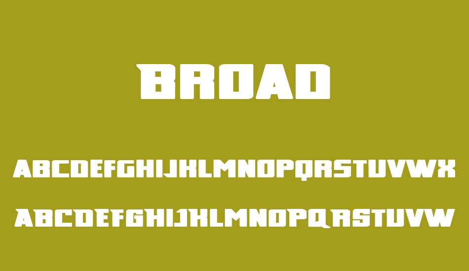 Broad font