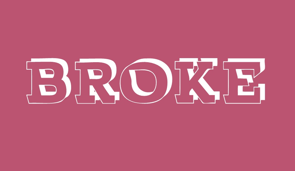 BROKEN DEPTH demo font big