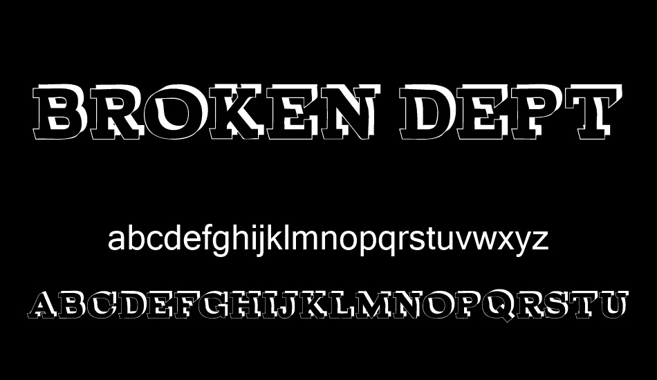 BROKEN DEPTH demo font