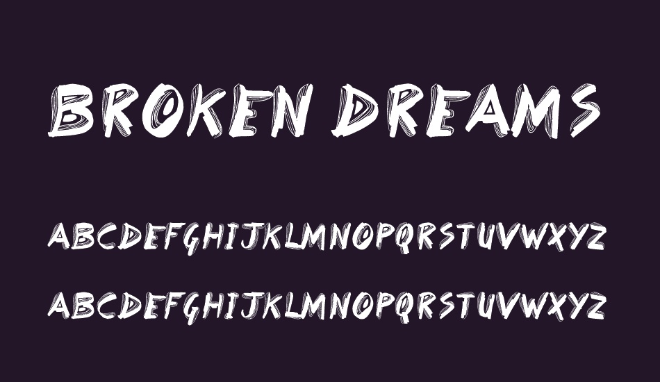 Broken Dreams font