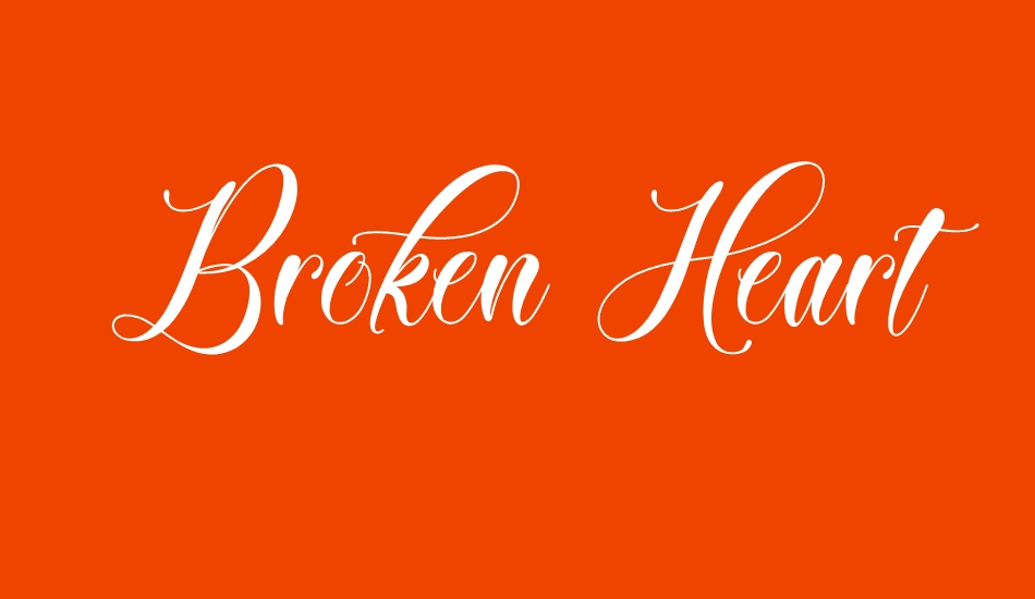 Broken Heart font big