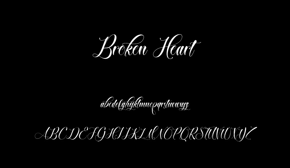 Broken Heart font