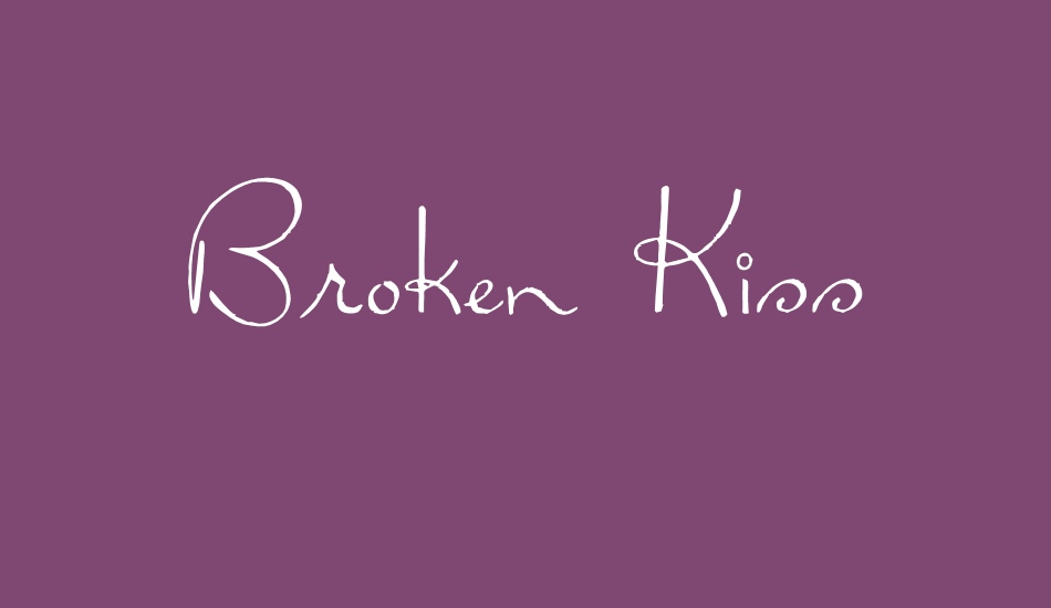 Broken Kiss font big