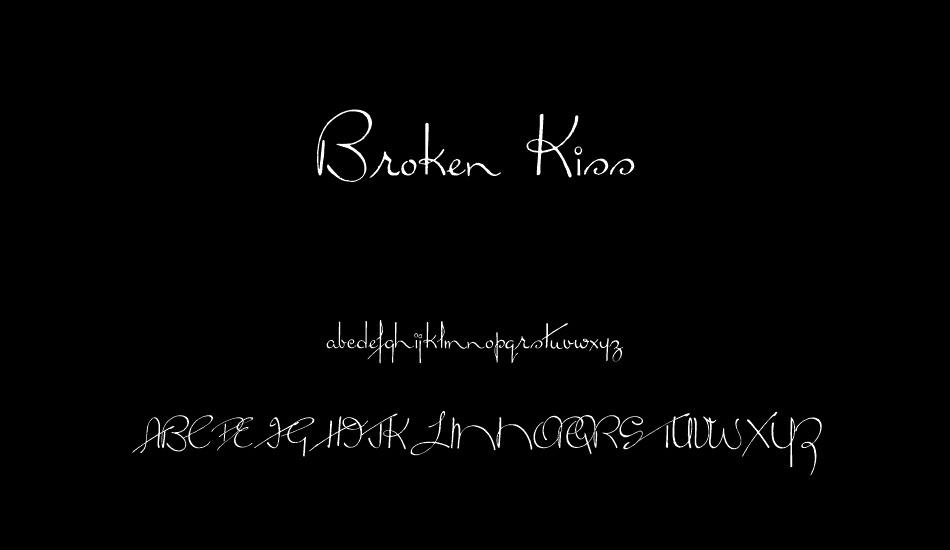 Broken Kiss font