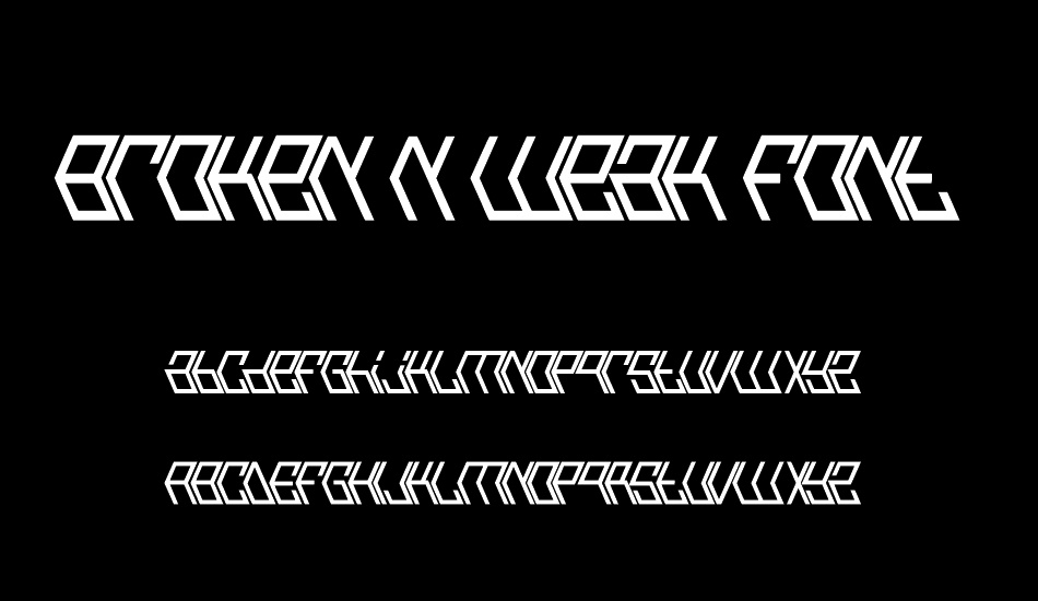 Broken n Weak Font font