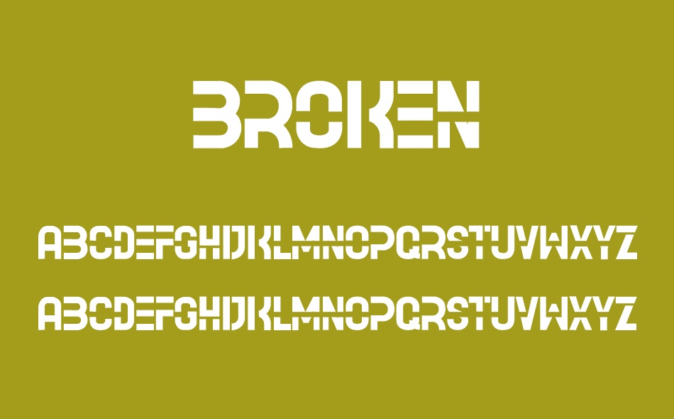 Broken font