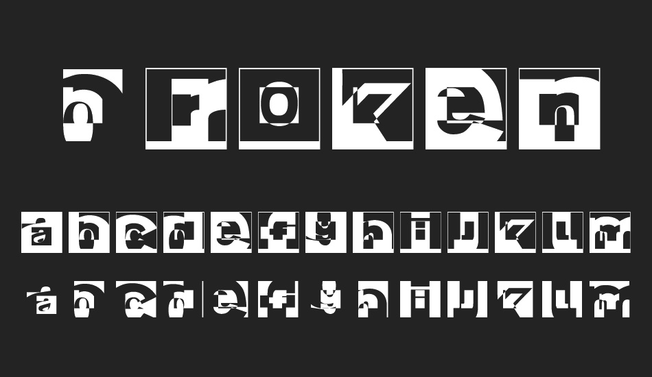 Broken ABC free font