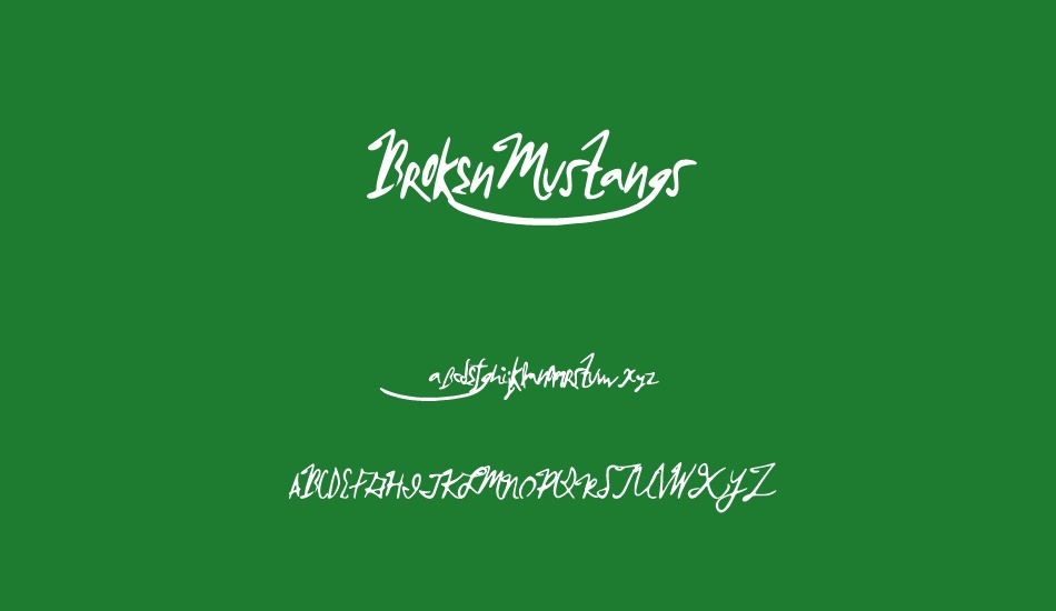 BrokenMustangs font