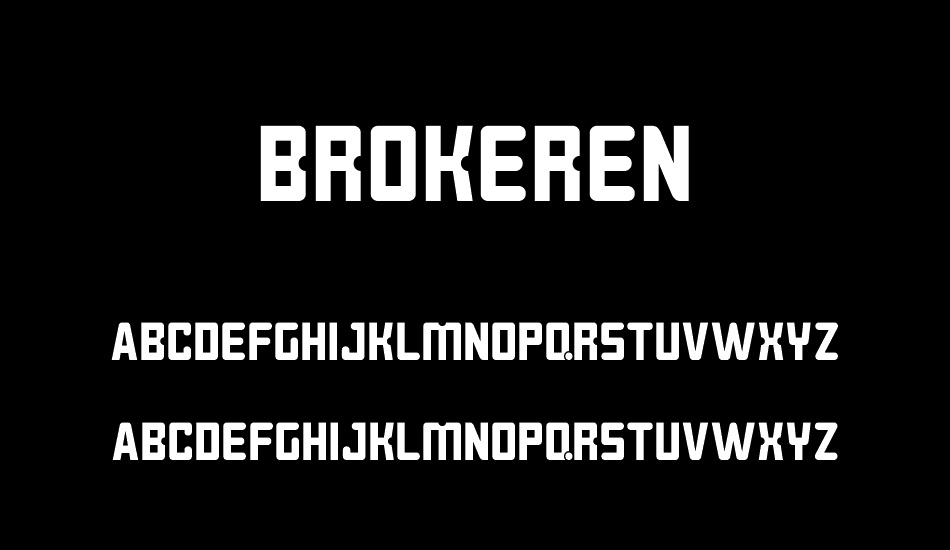 BROKEREN font