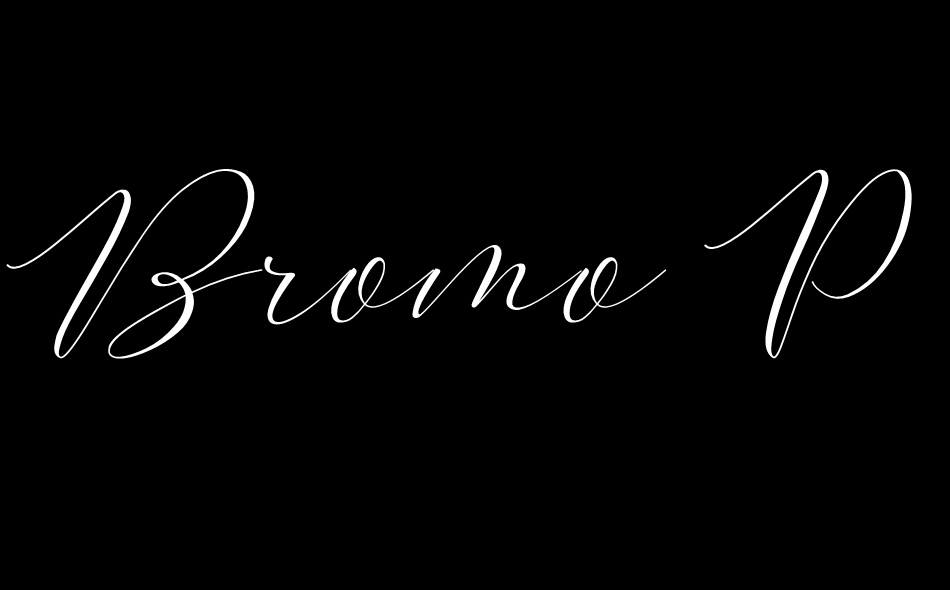 Bromo Plateau Script font big