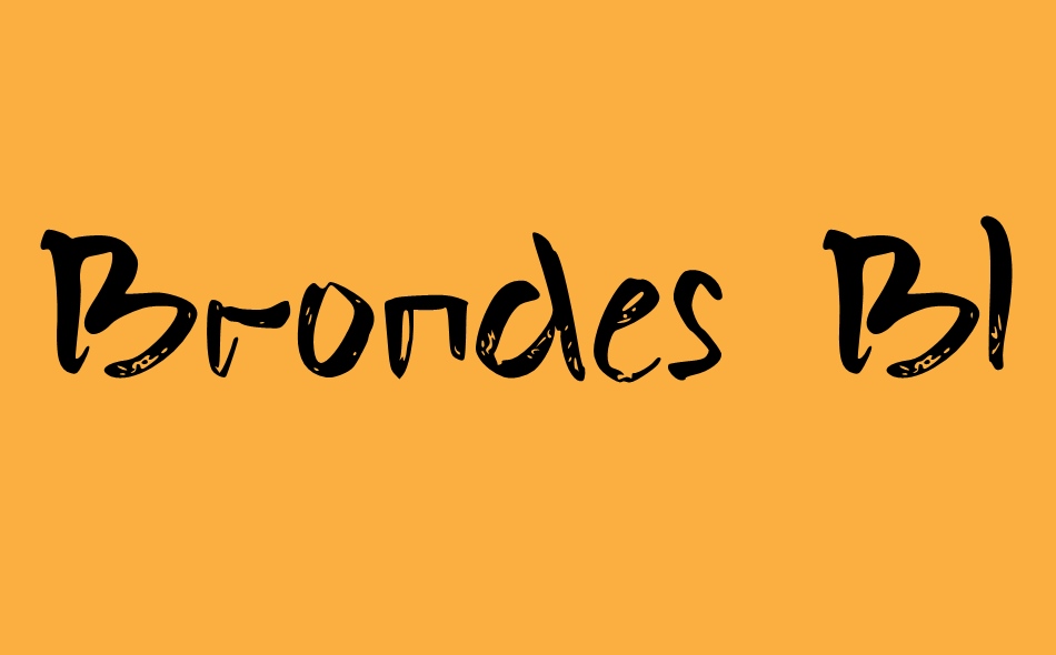 Brondes Blue font big