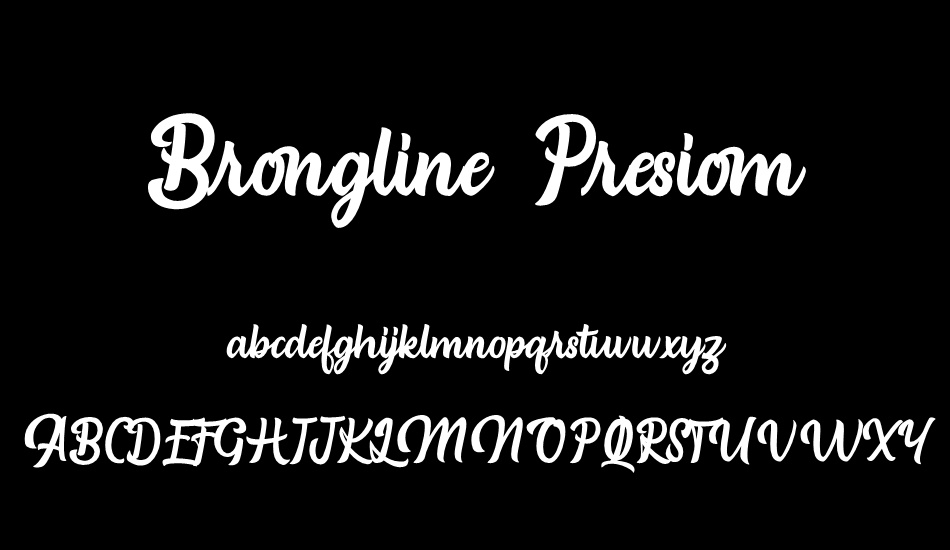 Brongline Presiom font