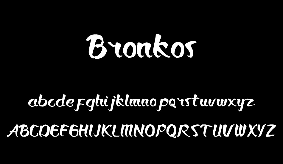 Bronkos font