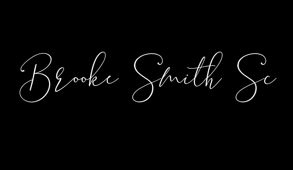 Brooke Smith Script font big