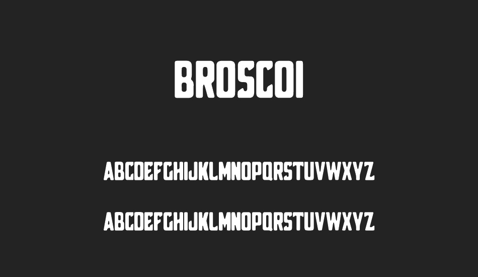 Broscoi Demo font