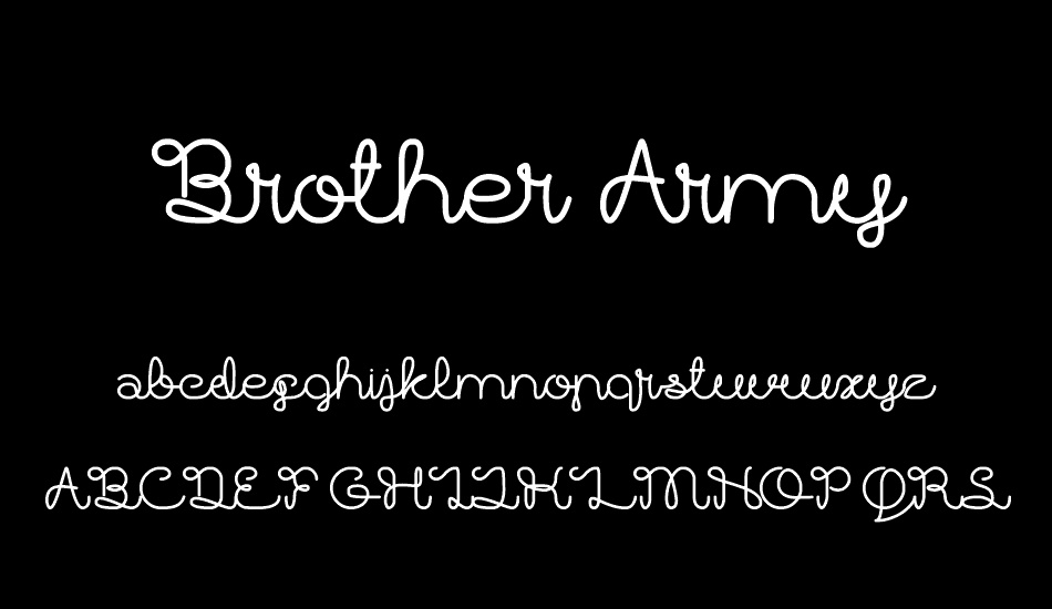 Brother Army font