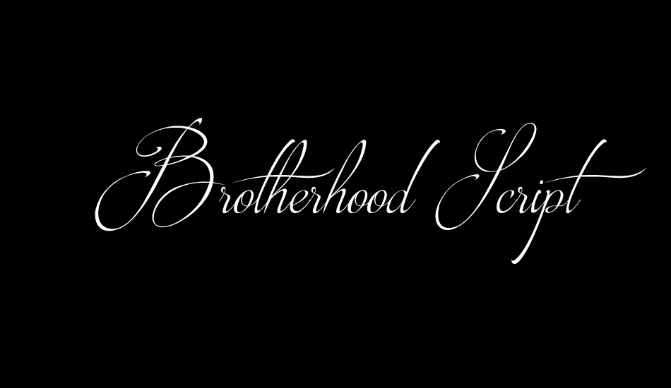 Brotherhood Script font big