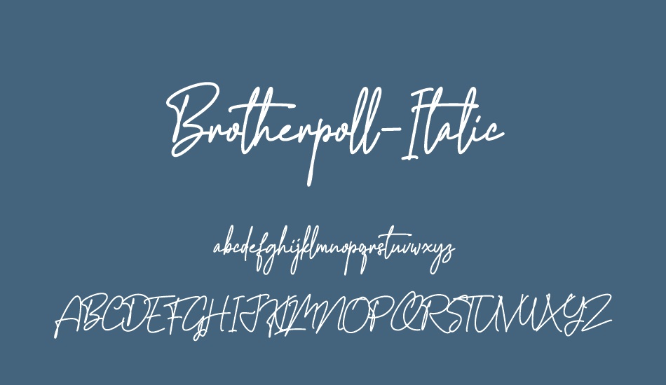 brotherpoll-ıtalic font