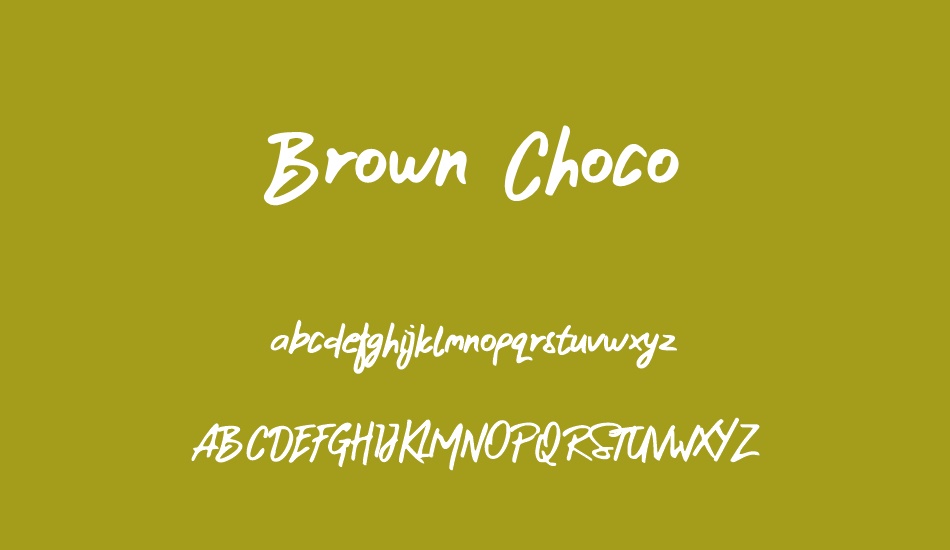 Brown Choco font