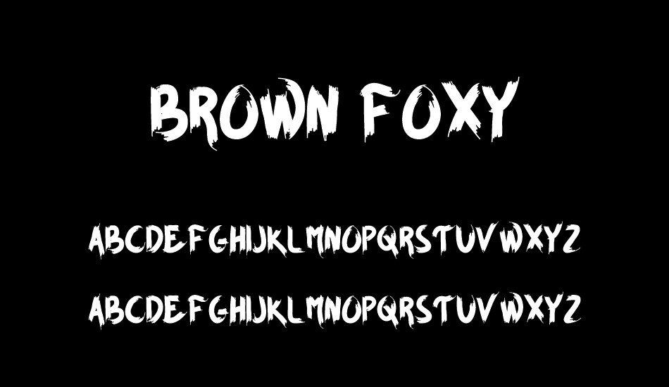 BROWN FOXY Personal Use Only font