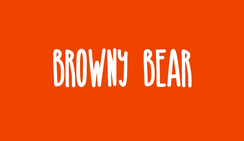 Browny Bear font big