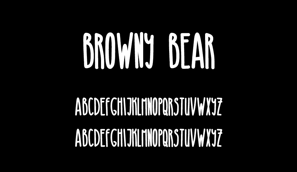 Browny Bear font