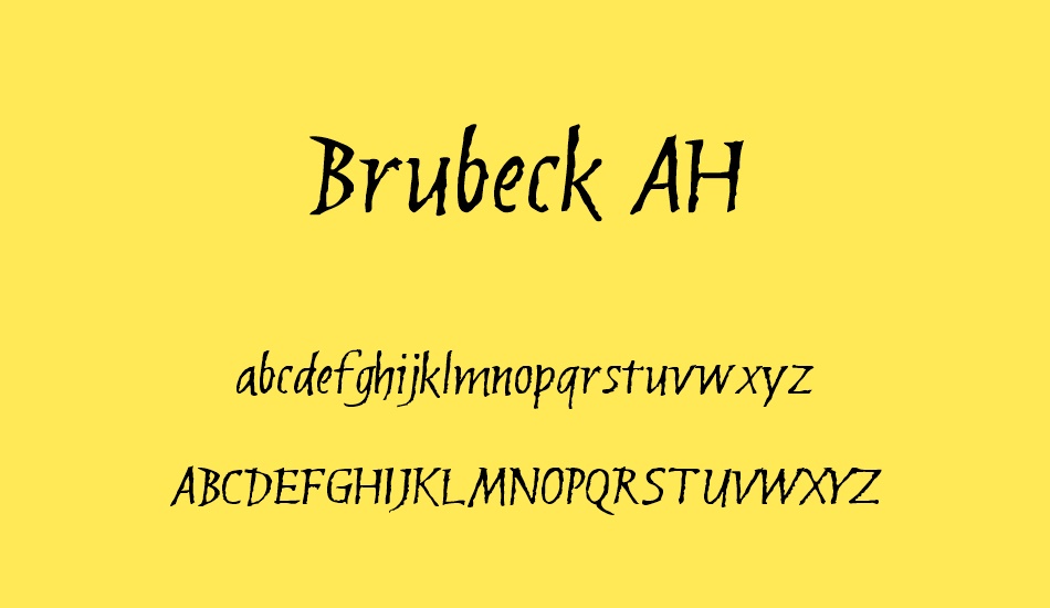 Brubeck AH font