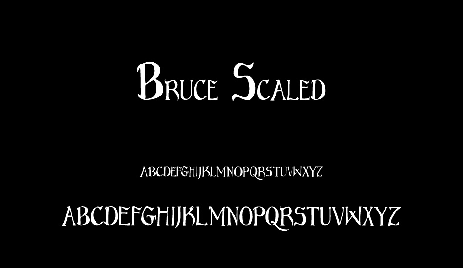 Bruce Scaled font