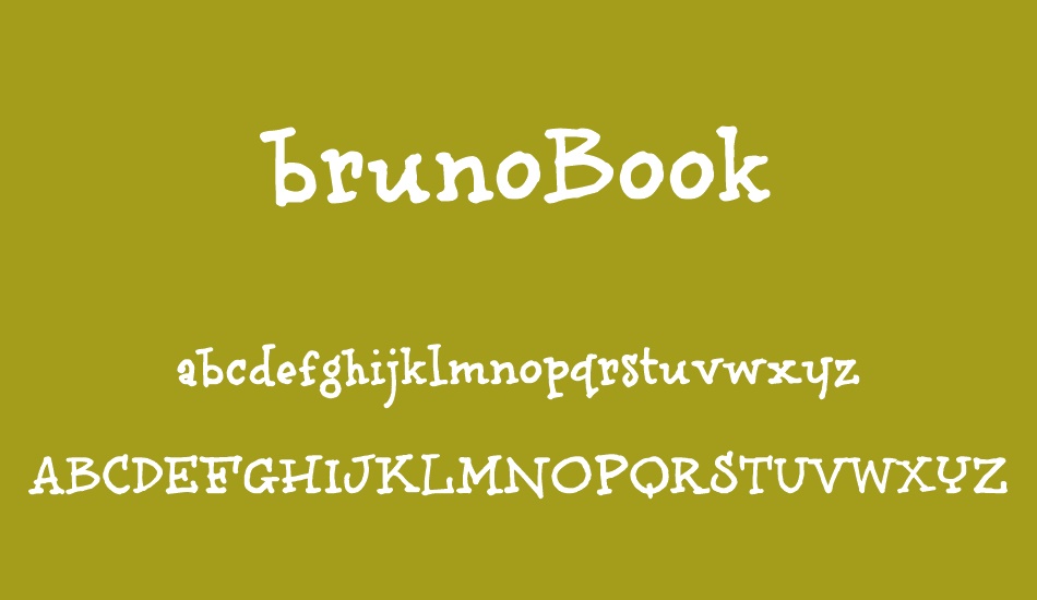 brunoBook font