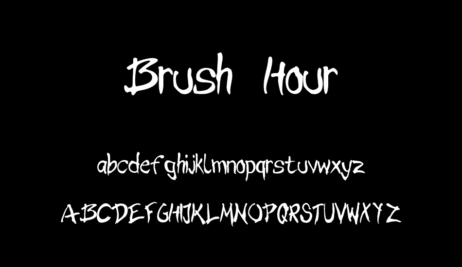 Brush Hour font