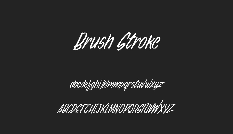 Brush Stroke Personal Use font