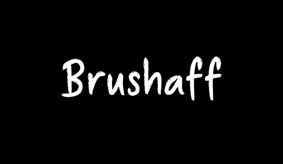 Brushaff font big