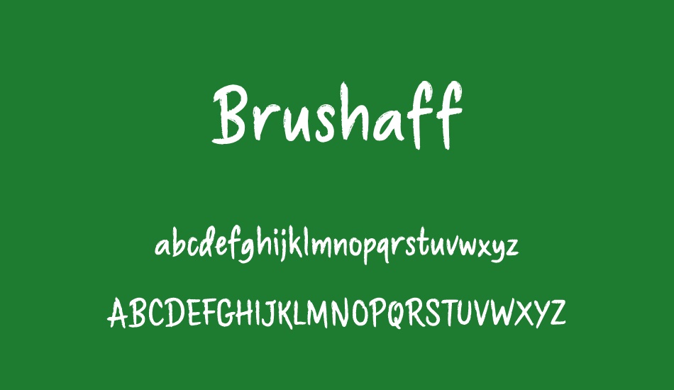 Brushaff font