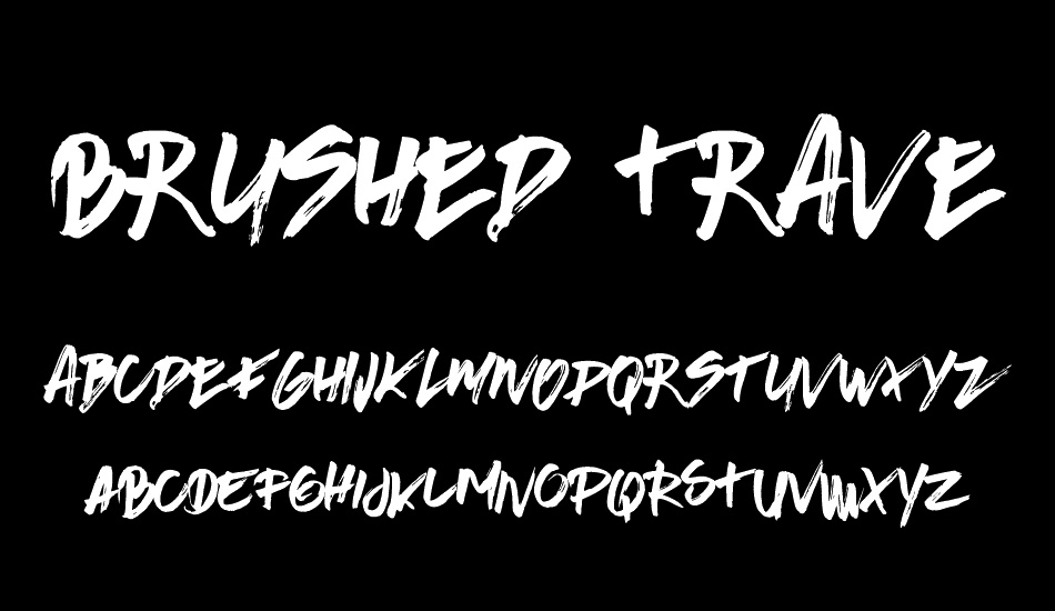 Brushed Traveler font