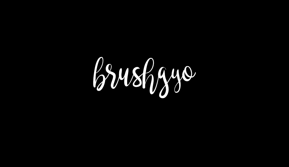 brushgyo font big