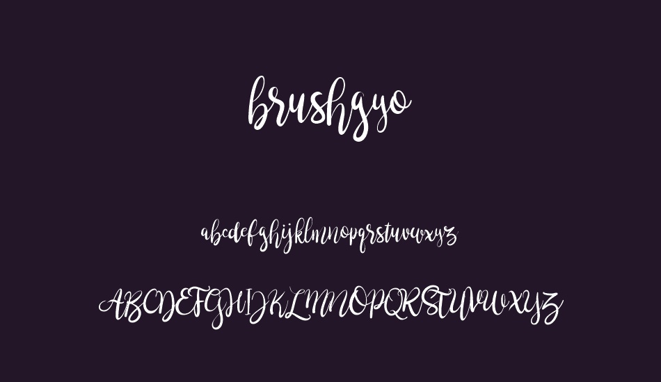 brushgyo font