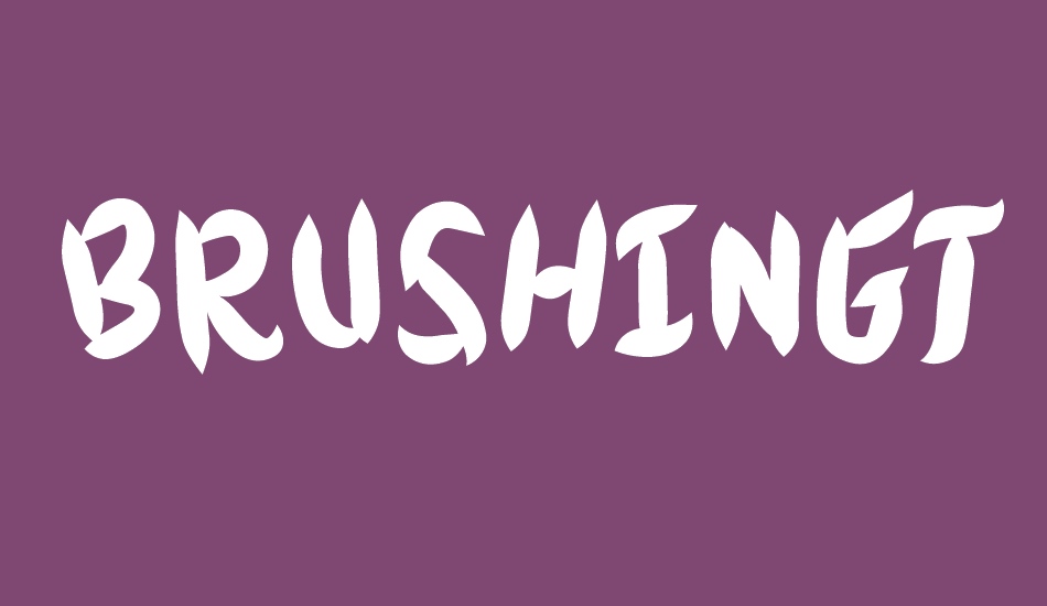 Brushingtons font big