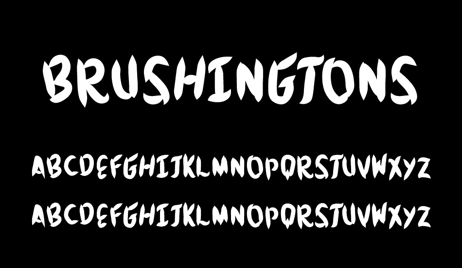 Brushingtons font