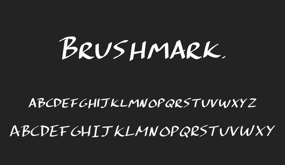 Brushmark. font