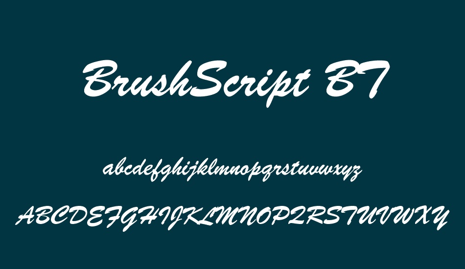 Brushscript Bt Free Font