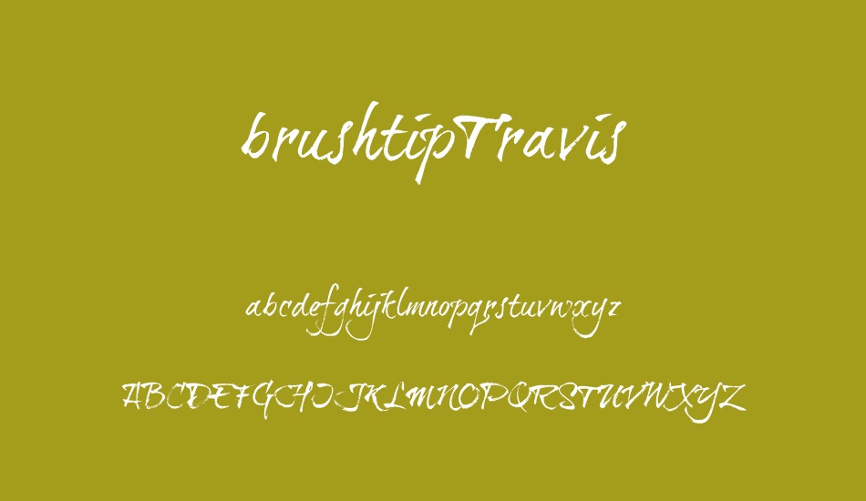 Brushtip Travis free font