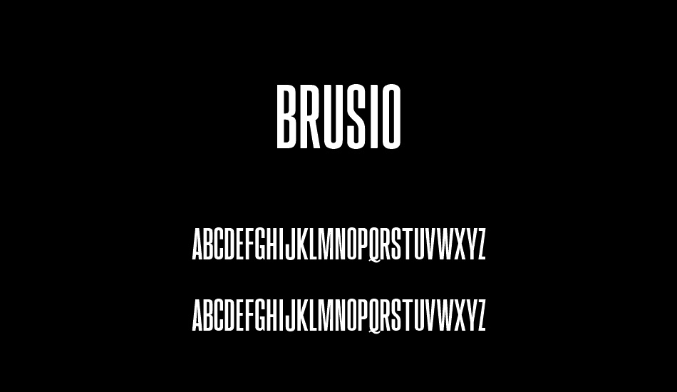 Brusio font