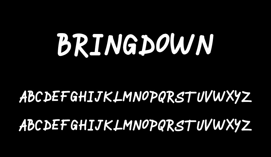 BRINGDOWN font