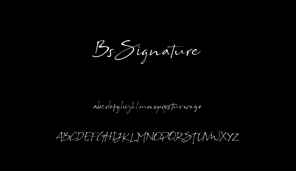 Bs Signature Demo font